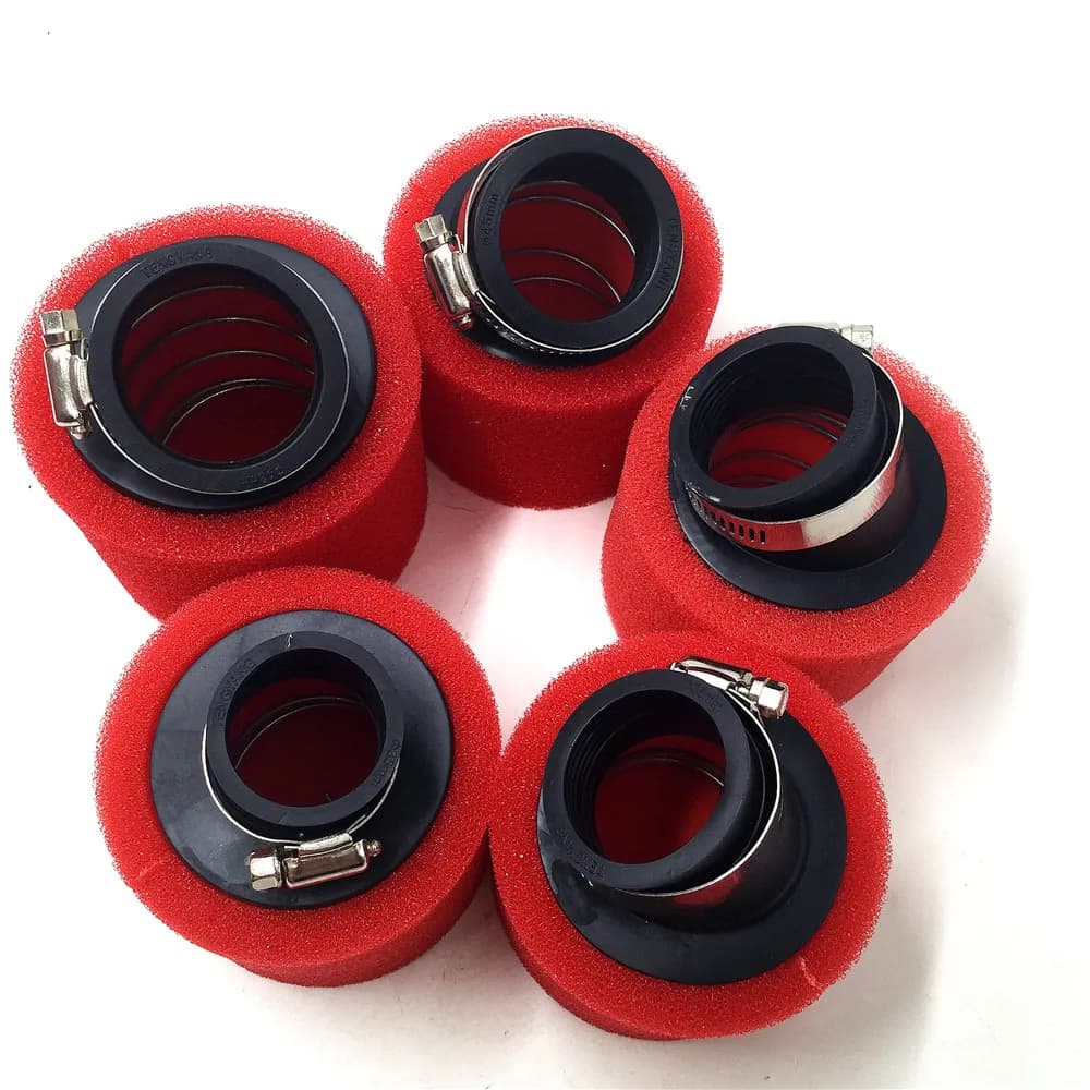 Filtre à Air en mousse noir et rouge, 35mm 38mm 42mm 45mm 48mm 50mm 60mm, éponge nettoyante pour cyc