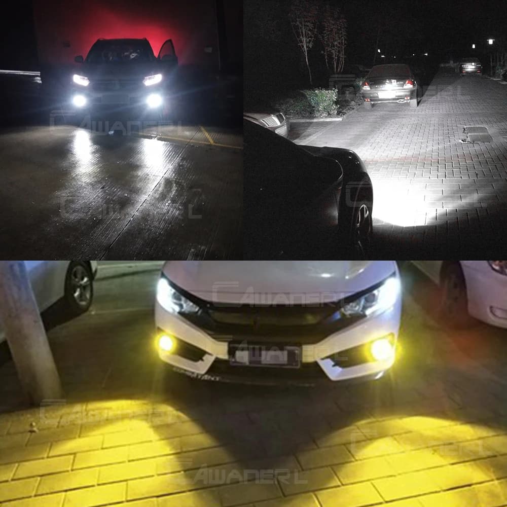 Ensemble de phares antibrouillard LED 2X30W, pour passager de voiture + conducteur, feux de jour DRL
