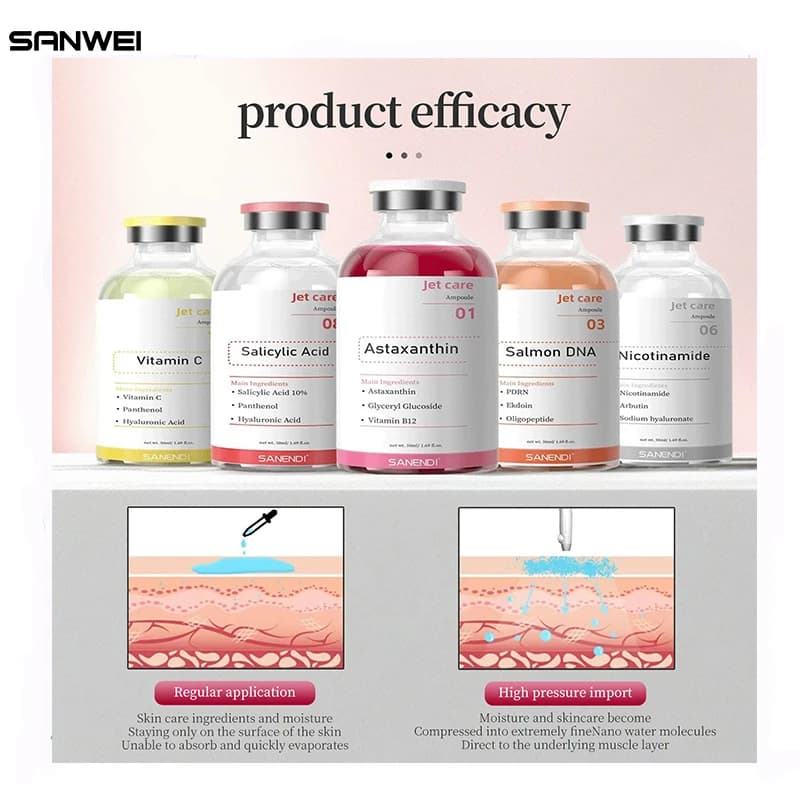 Série de soins de brume faciale-aérosol essence liquide saumon ADN soins de la peau hydratant et hyd