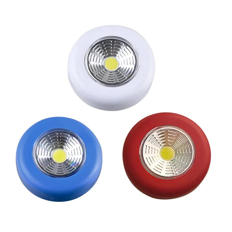 Veilleuse ronde à LED COB, sans fil, tactile, lumières d'armoire, batterie 62, lampe de garde-robe p
