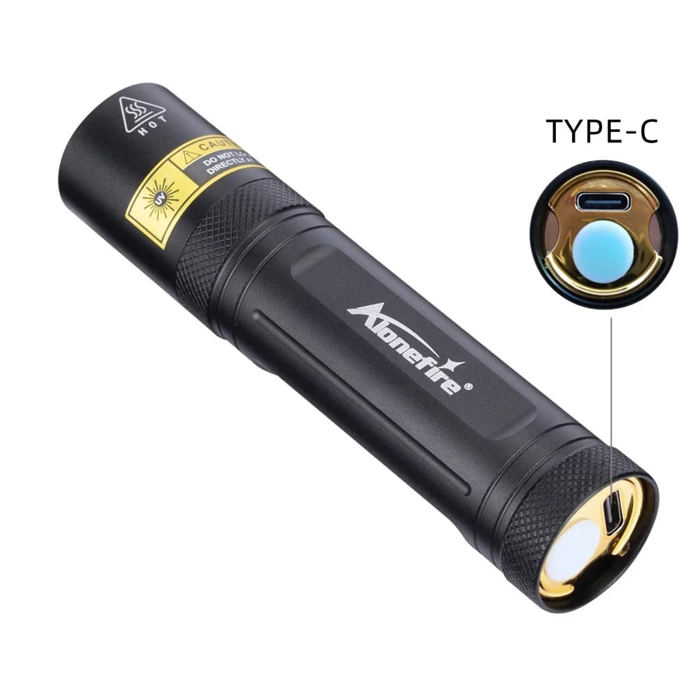 Alonefire SV77 10W 365nm lampe de poche UV lumière noire ultraviolette détecteur de mousse pour anim