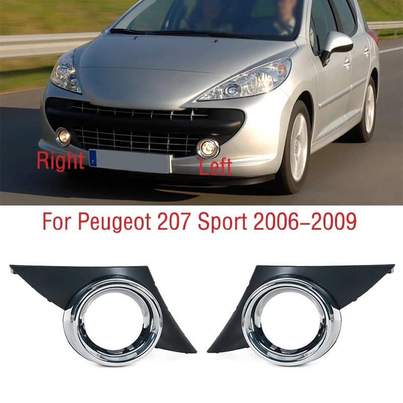 Pour Peugeot 207 Sport 2006 2007 2008 2009 pare-chocs avant de voiture antibrouillard cadre de lampe