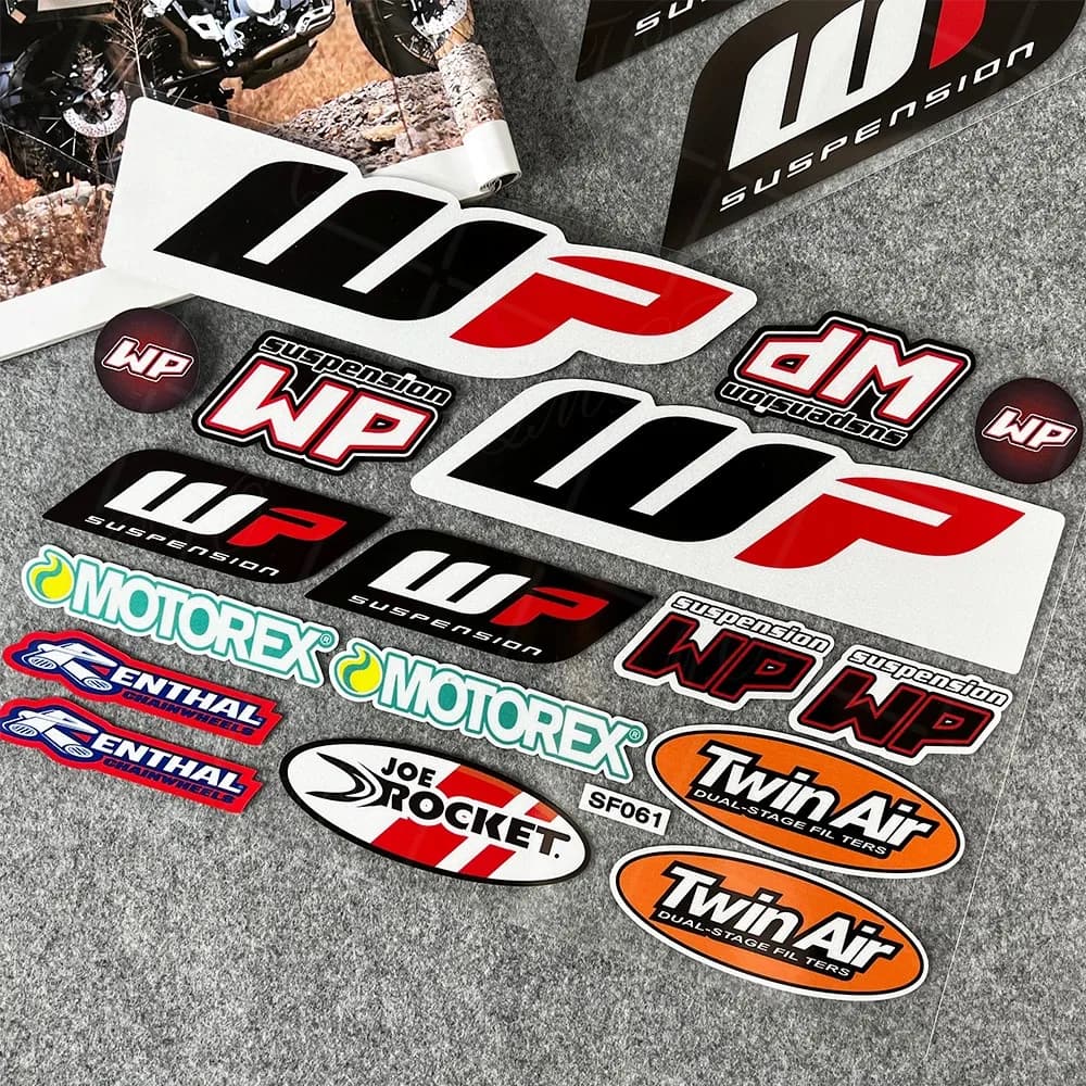 Autocollant réfléchissant Wp de Suspension, accessoires de moto, amortisseur de choc de Motocross po