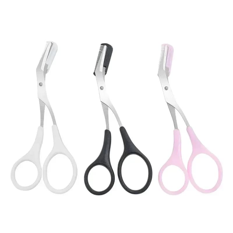 1/3 pièces rasoir de sourcils outils de maquillage ciseaux à sourcils en acier inoxydable avec peign