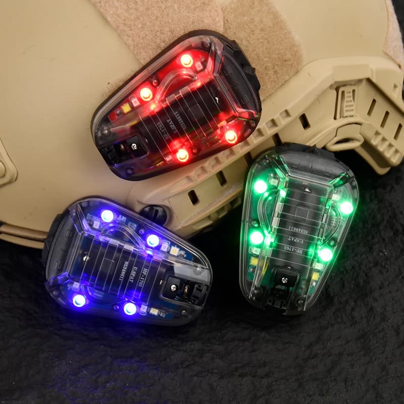Lampe de casque de sport WADSN HEL STAR 6 GEN3 pour airsoft, bleu, vert, rouge, IR, stroboscopique, 