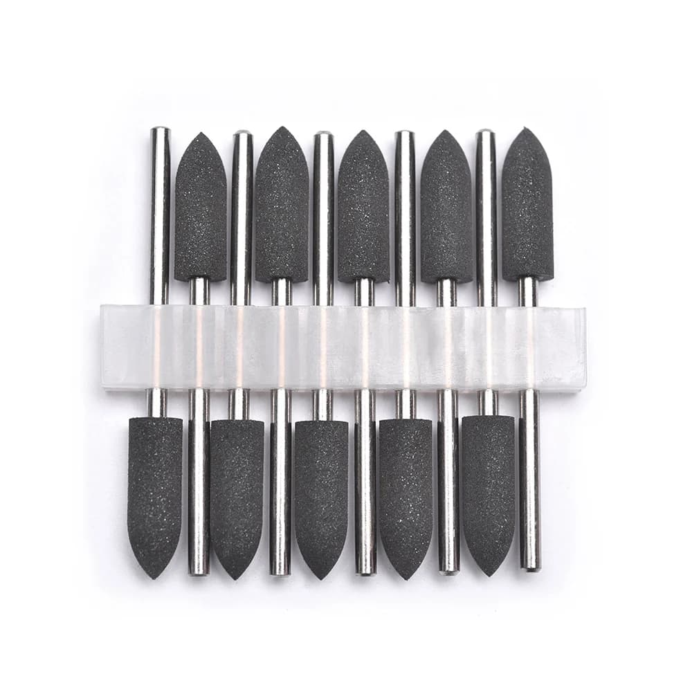 Foret à ongles en Silicone, ensemble de fraises en caoutchouc pour manucure et pédicure, tampon à on