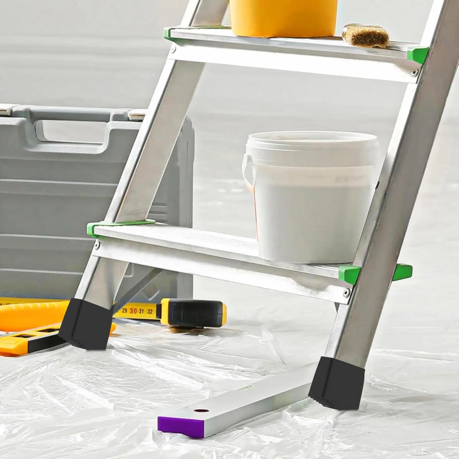 Couvre-pieds d'échelle en caoutchouc, 2 pièces, coussinets antidérapants, pieds de meubles pliables,