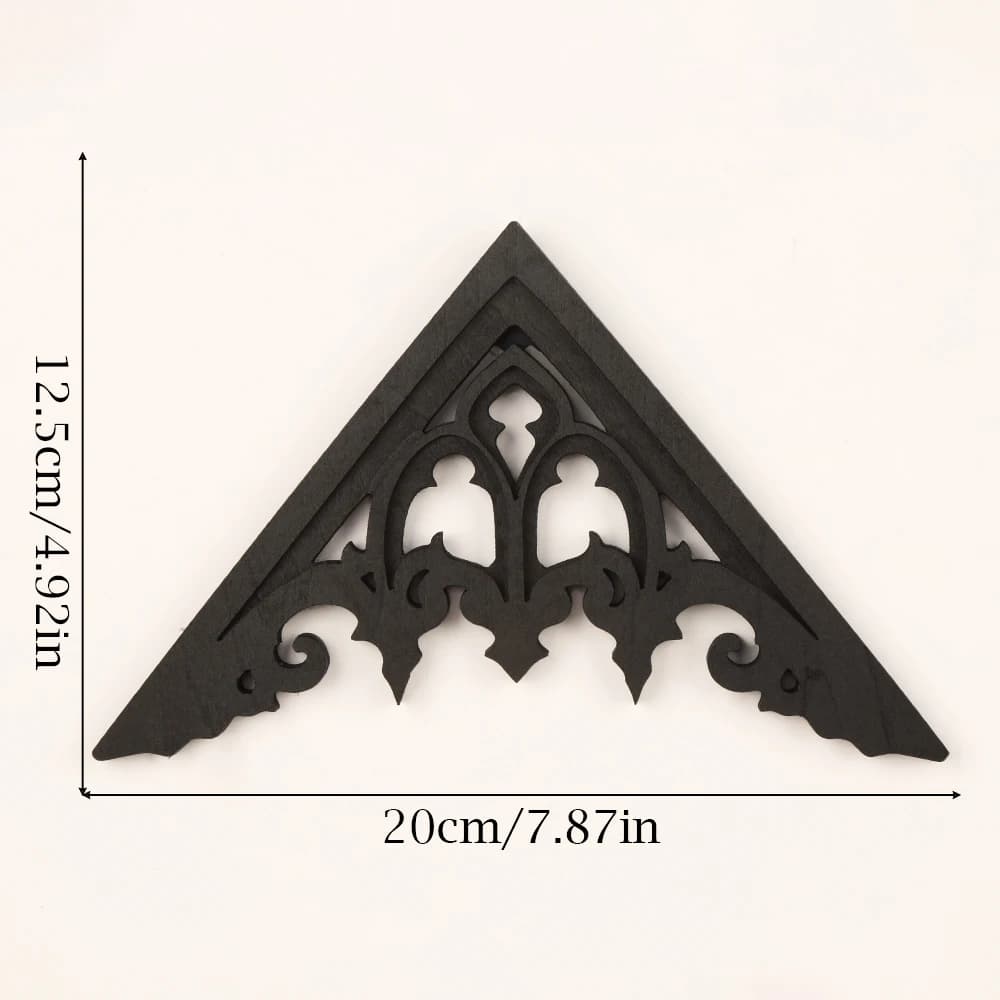 Décoration murale triangulaire sculptée de style gothique sombre transfrontalier pour une utilisatio
