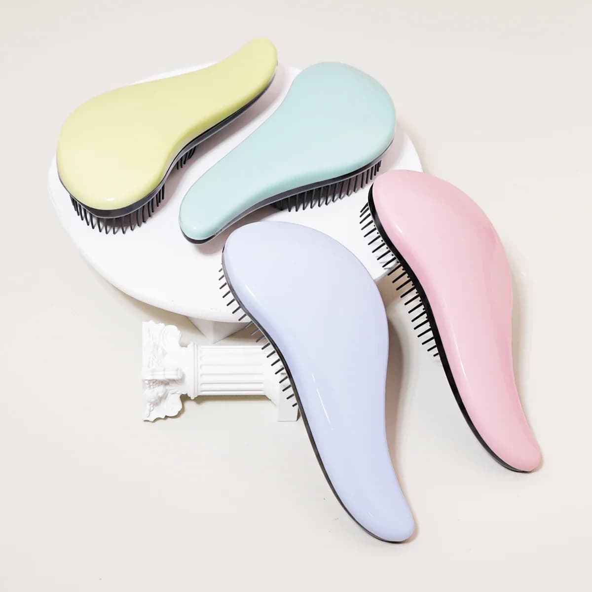 Brosse de massage antistatique, douche enroulée, brosse de massage, cheveux mouillés, brosse bouclée