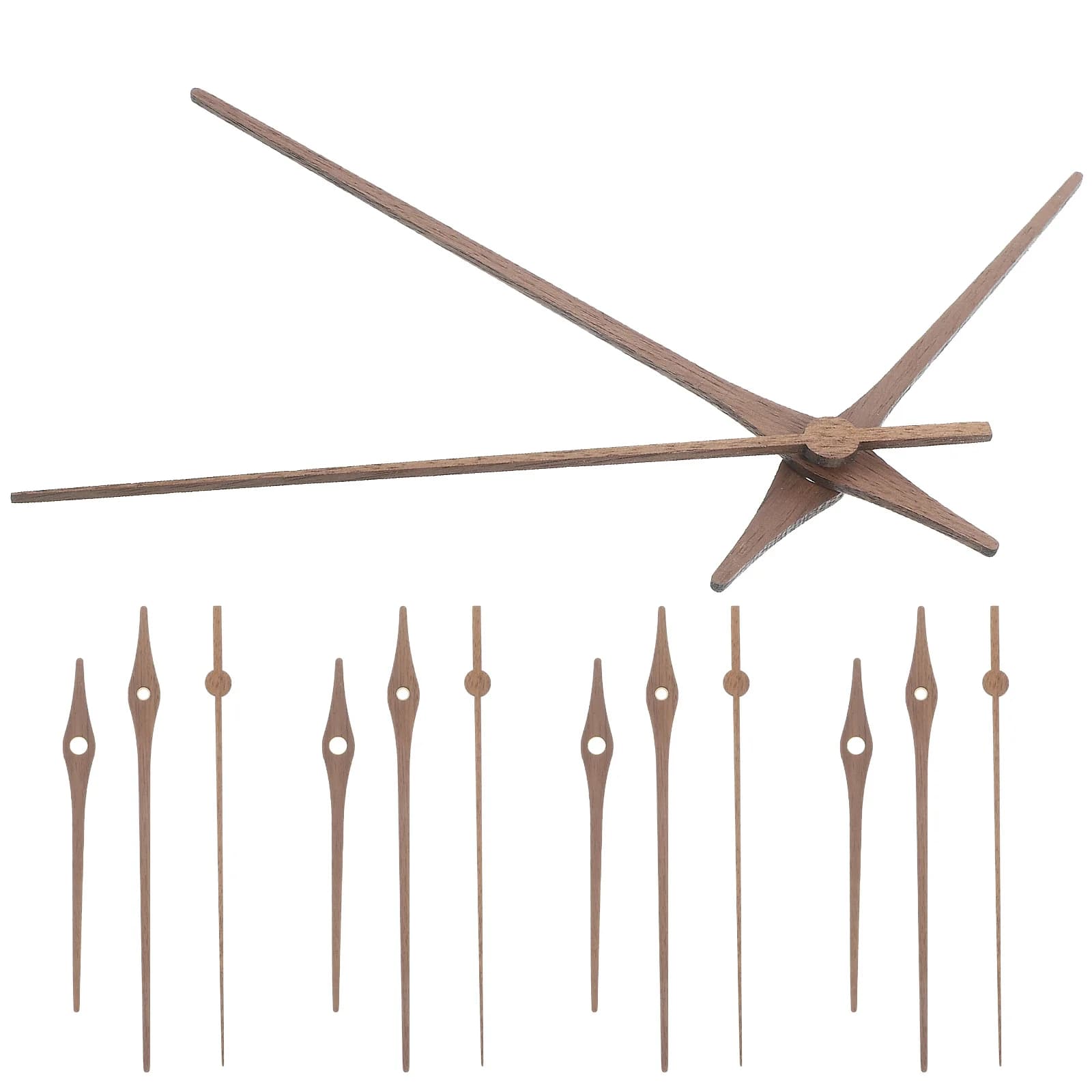 5 ensembles d'aiguilles d'horloge en bois de remplacement pour horloges murales, réparation de brico