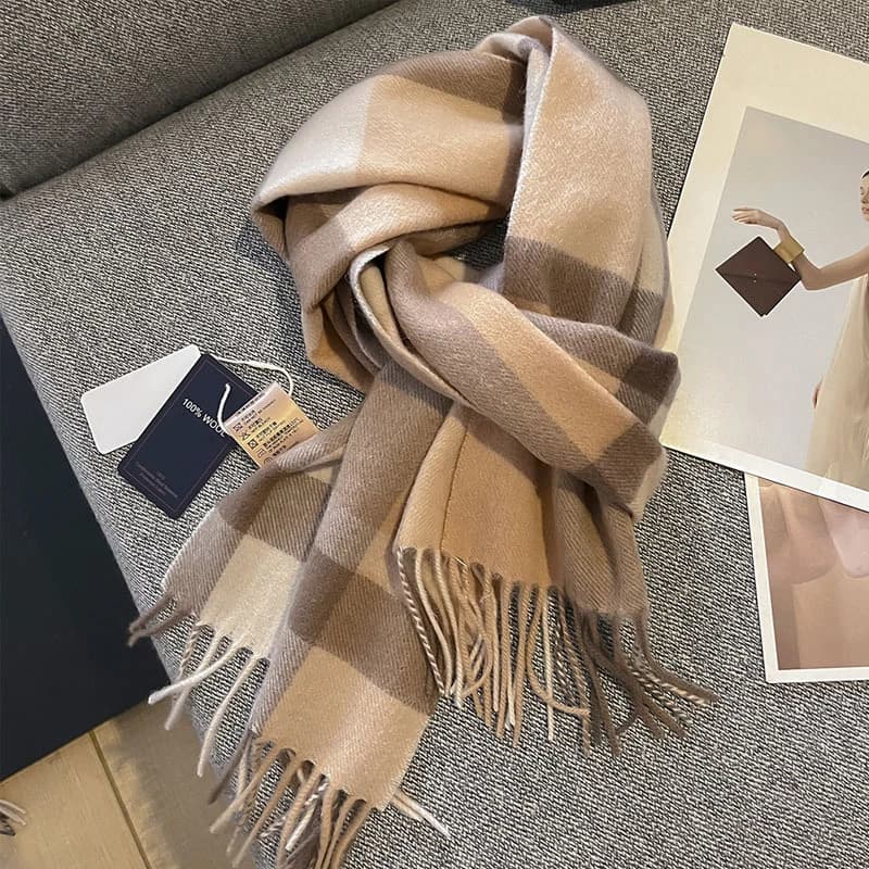 100% laine hiver écharpe pour femmes longues chaudes cachemire foulards Hijab solide dame châle enve