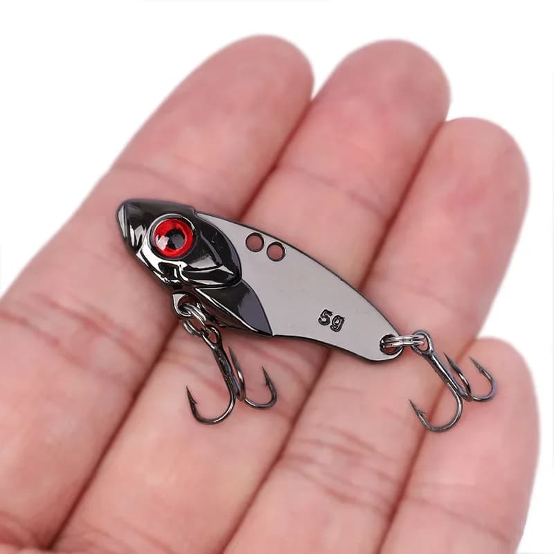 OUTKIT VIB cuillère leurre de pêche 3.5-7g métal Spinner appât de pêche manivelle basse appâts durs 