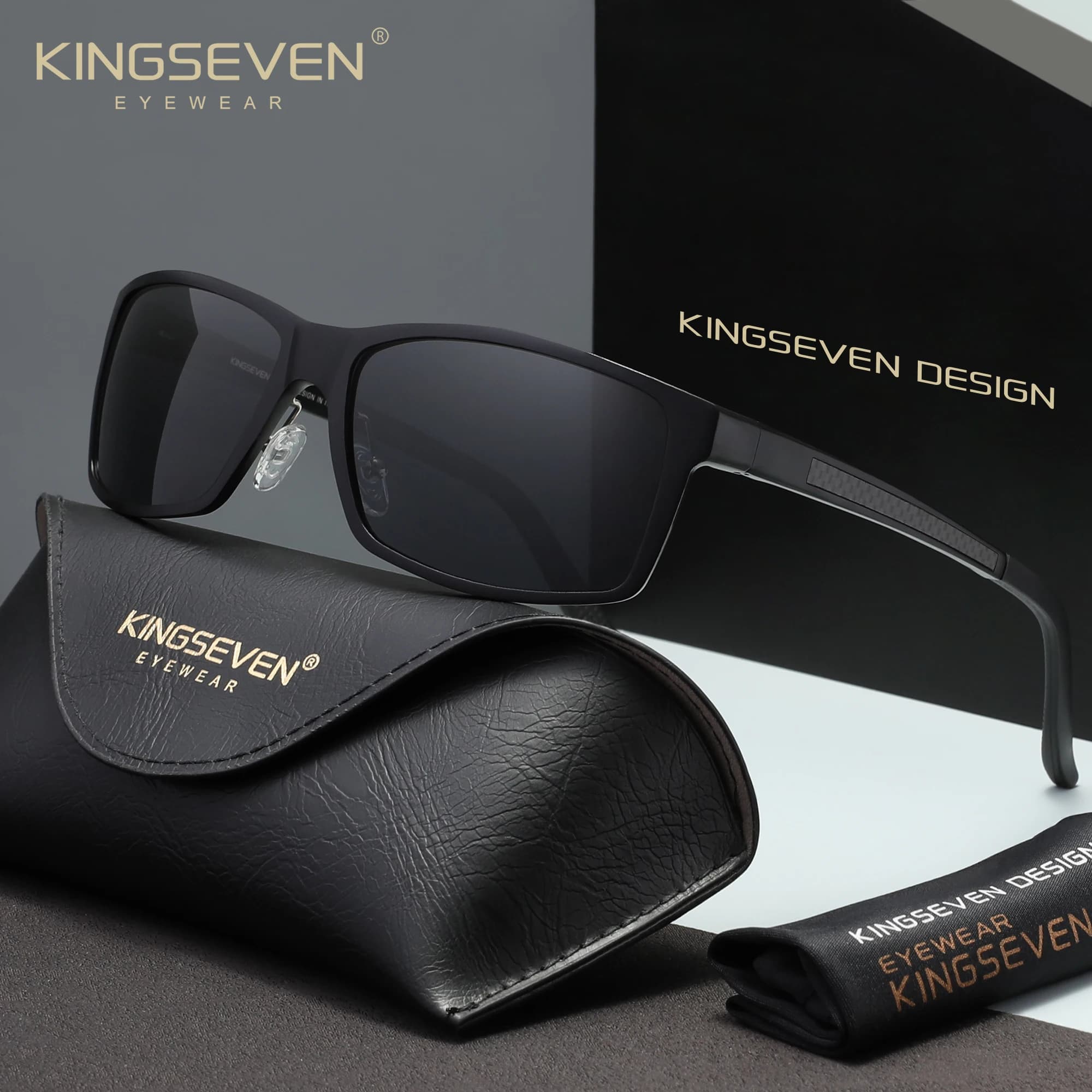 KINGSEVEN haute qualité lunettes de soleil mode polarisées UV400 lunettes à la mode conduite hommes 