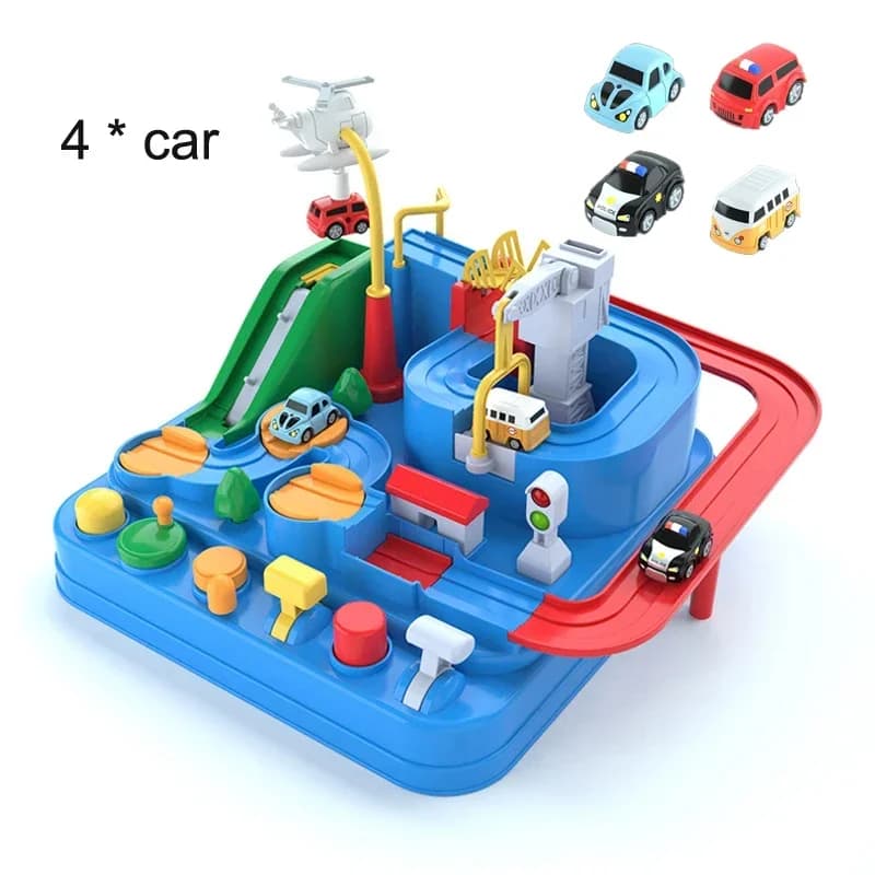 Modèle de voiture sur Rail de course, jouets éducatifs pour enfants, jeu d'aventure sur piste, cerve