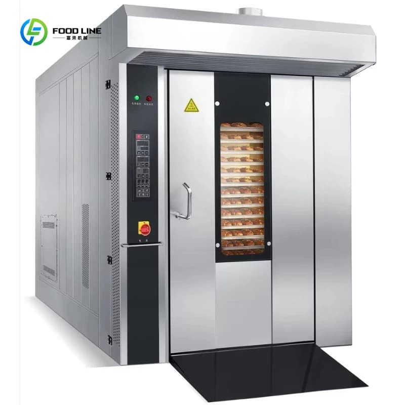 Four rotatif de boulangerie commerciale personnalisé avec support à gaz/diésel/électrique de 8 16 32