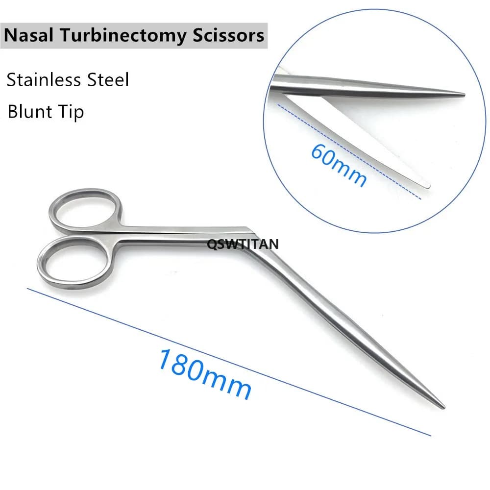 Ciseaux nasaux en acier inoxydable, ciseaux chirurgicaux pour rhinoplastie, Instrument chirurgical à