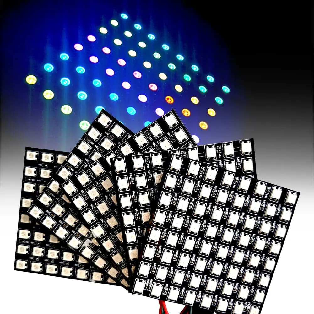Écran numérique flexible WS2812, 1 à 10 pièces, Module de panneau LED, lumière WS2812B, adressable i