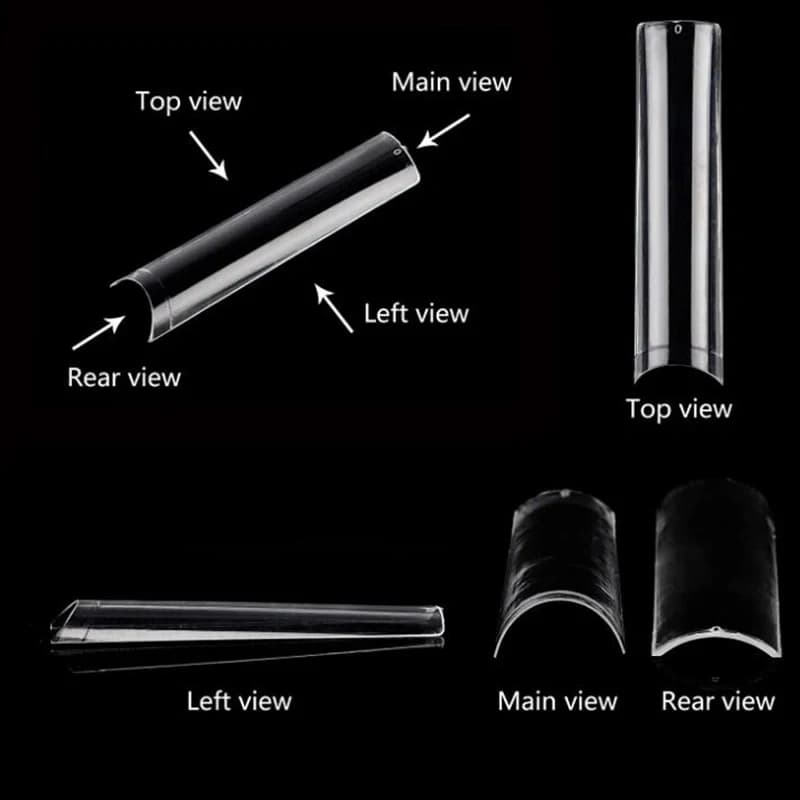 500 pièces XXL No C courbe ongles conseils pour ongles en acrylique, ensemble professionnel, droit c