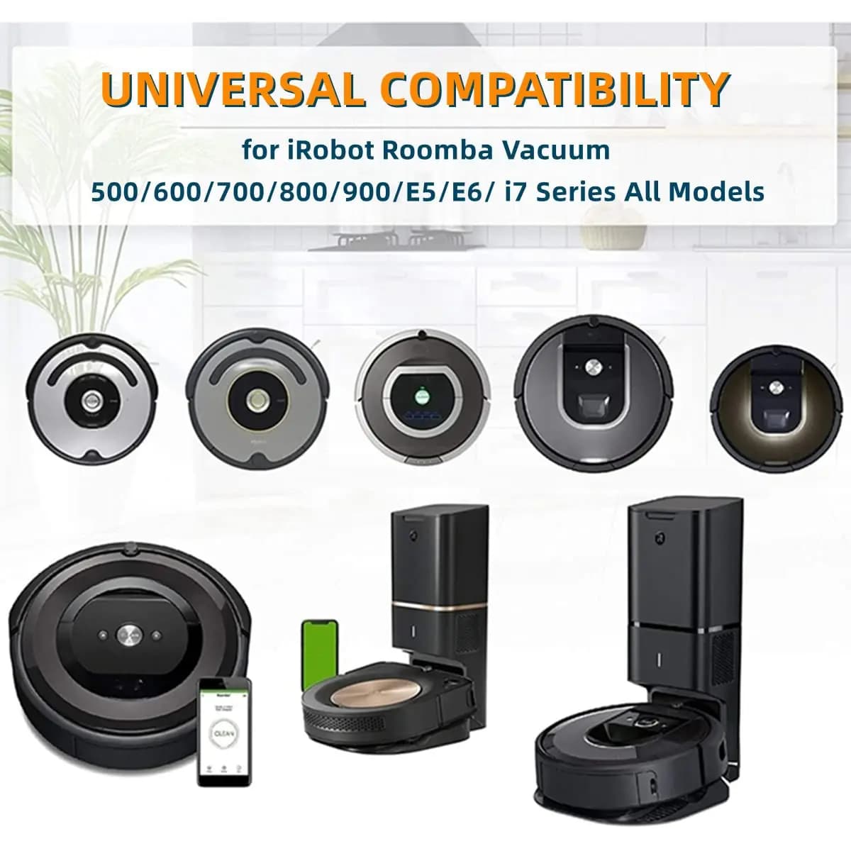 Pneus de remplacement pour aspirateur IRobot Roomba séries 500, 600, 700, 800, 900, E5, E6, i7, une 