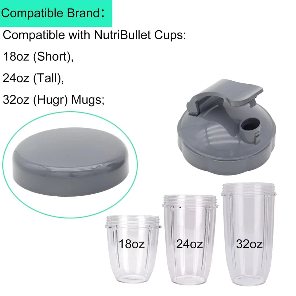 Couvercle plat standard pour mélangeur Nutribullet Ju479, couvercle rabattable à emporter, pièces de
