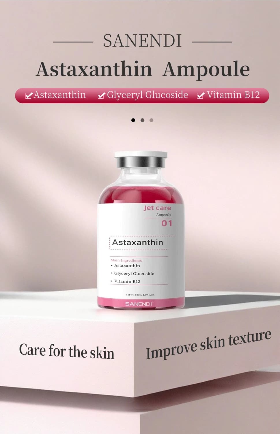 2520 Jet Peel sérum Ampoules Soins de la peau Anti-âge Acide hyaluronique Niacinamide Vitamine C E S