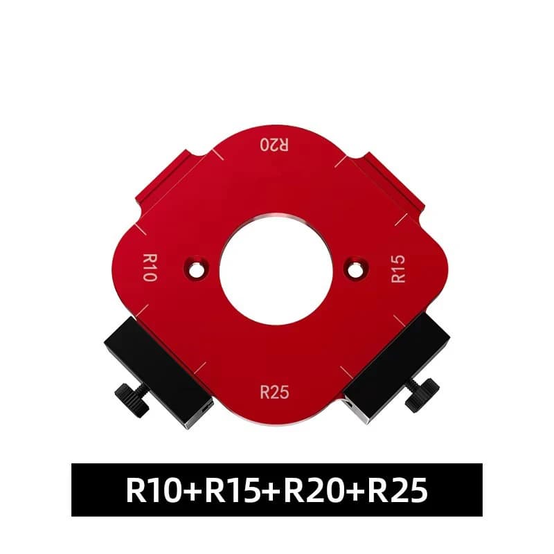 Gabarit de positionnement d'angle en arc pour le travail du bois, en aluminium, 4-en-1, pour défonce