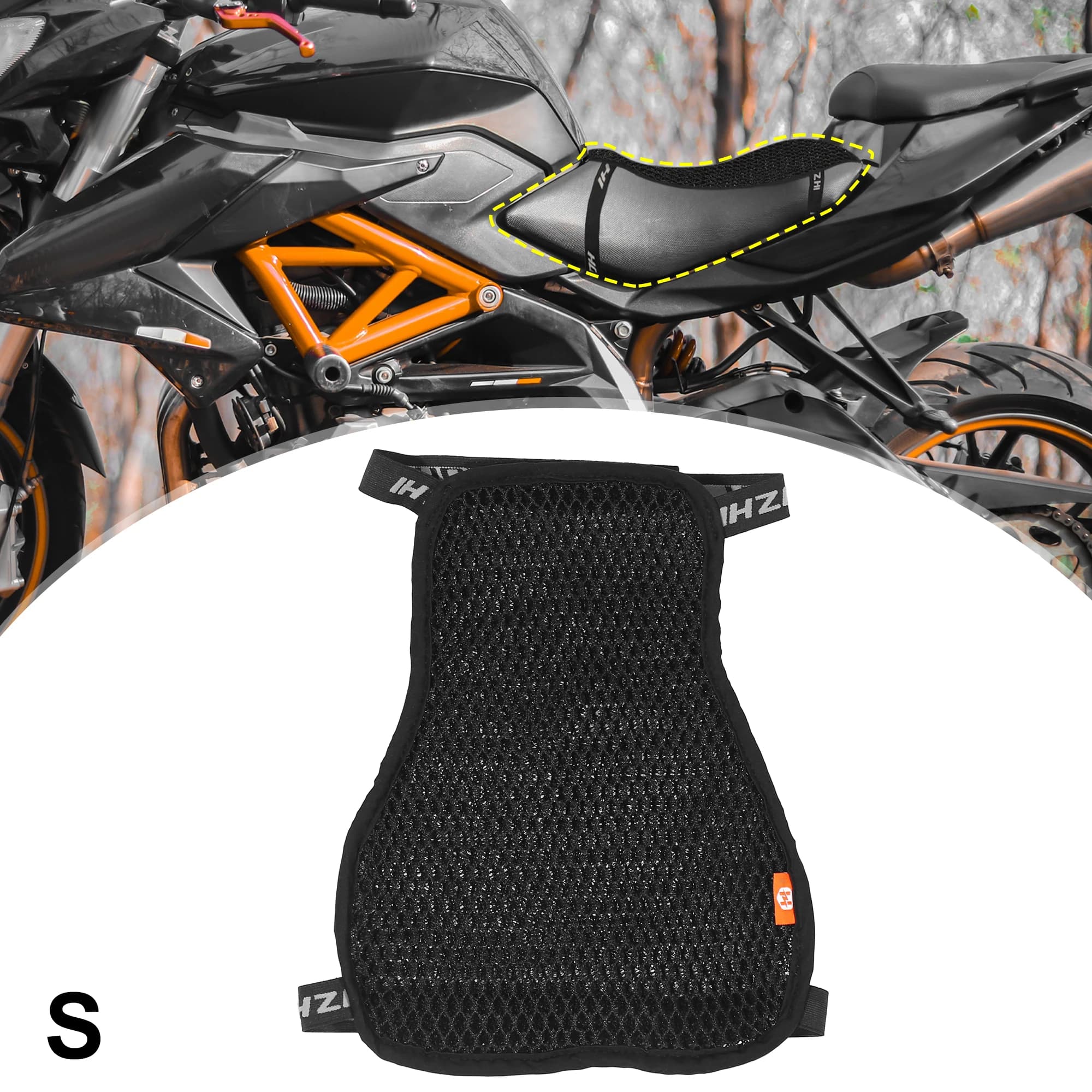 Motoforti – housse de protection en maille 3D S M L XL XS pour siège de moto, coussin de siège de Sc