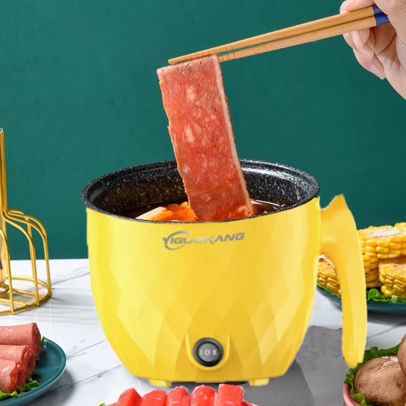 Mini marmite de cuisine domestique, cuiseur à riz multifonctionnel, poêle antiarina, matériau de séc