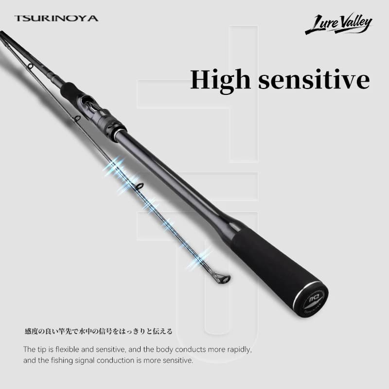 Canne à pêche TSURINOYA LURE VALLEY 5 sections, spinning et casting, 1,98 m, 2,08 m, 2,28 m, 2,44 m,
