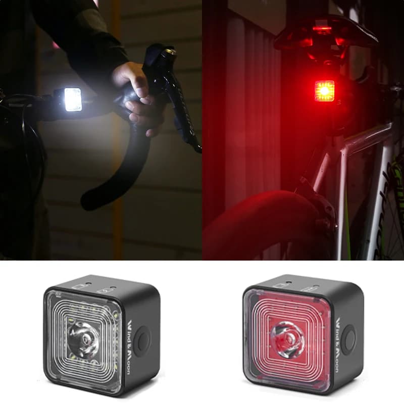 WT06 feu stop de vélo intelligent feu arrière 120 Lumen IP66 étanche phare et feu arrière ensembles 