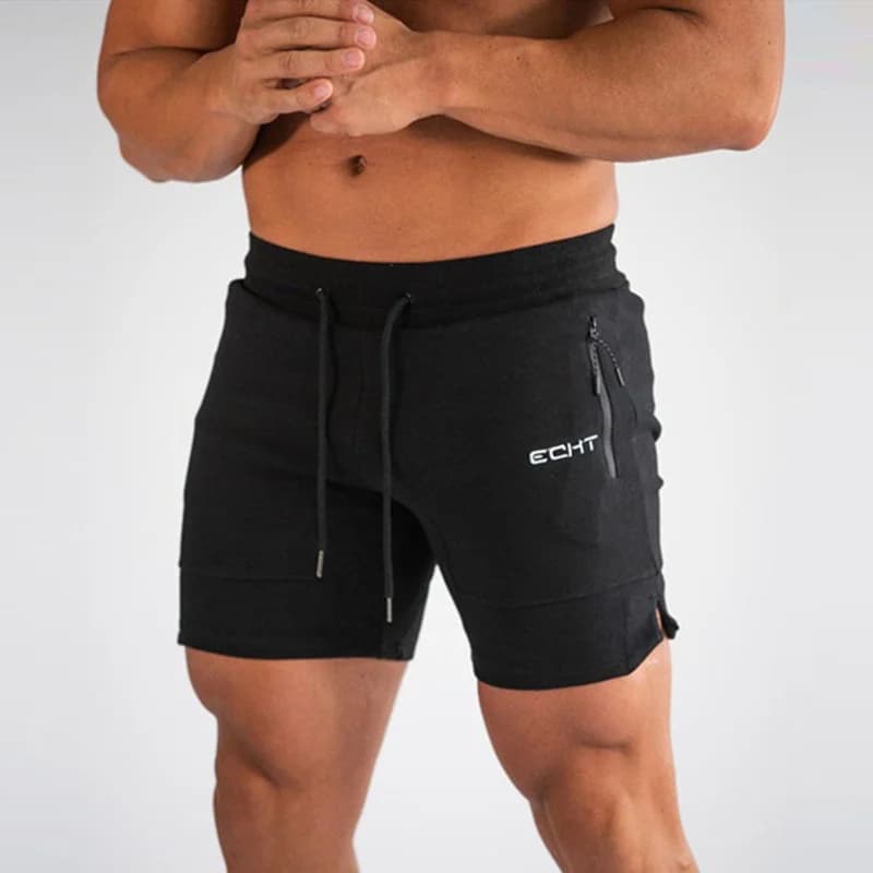Pantalons de survêtement à poche zippée pour hommes Shorts de sport de fitness hommes pantalons cour