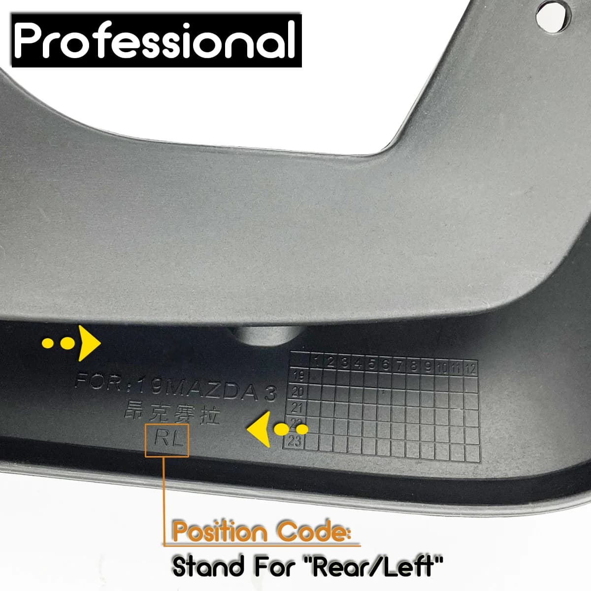 Bavettes de rallye pour Mazda 3 Mazda3 BP 2019-2023, garde-boue arrière, garde-boue, évasements d'ai