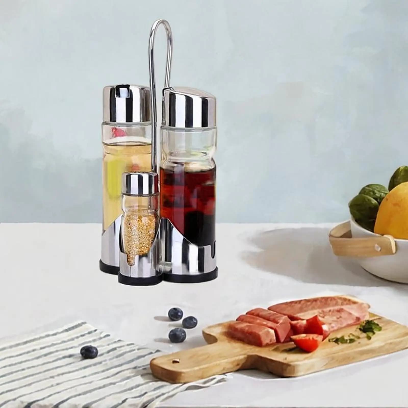 Ensemble d'huile et de vinaigre, pot à condiments, bouteille de pique-nique de cuisine multi-usage, 