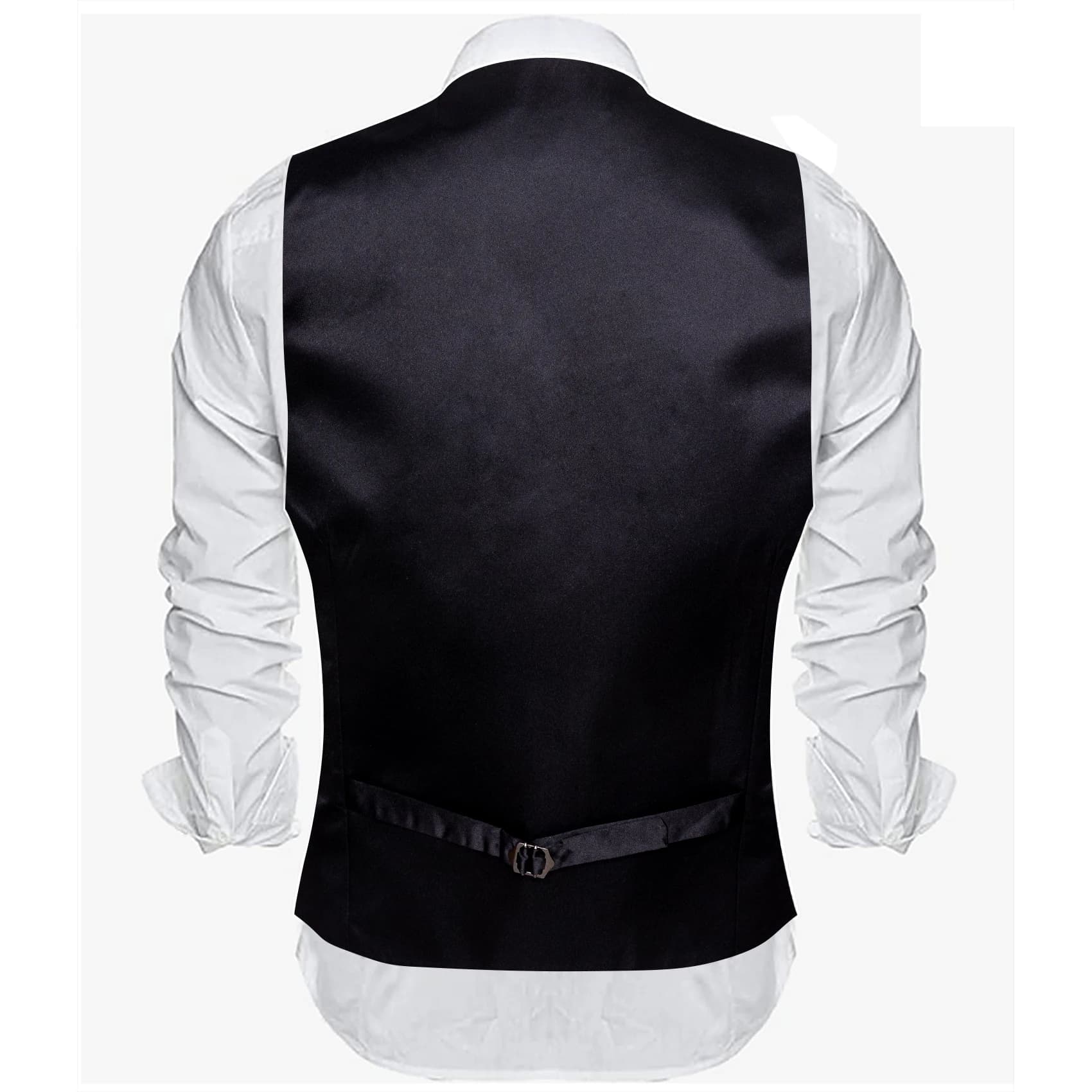 Ensemble gilet et cravate pour homme à motif cachemire – Gilet formel avec pochette de poche, idéal 