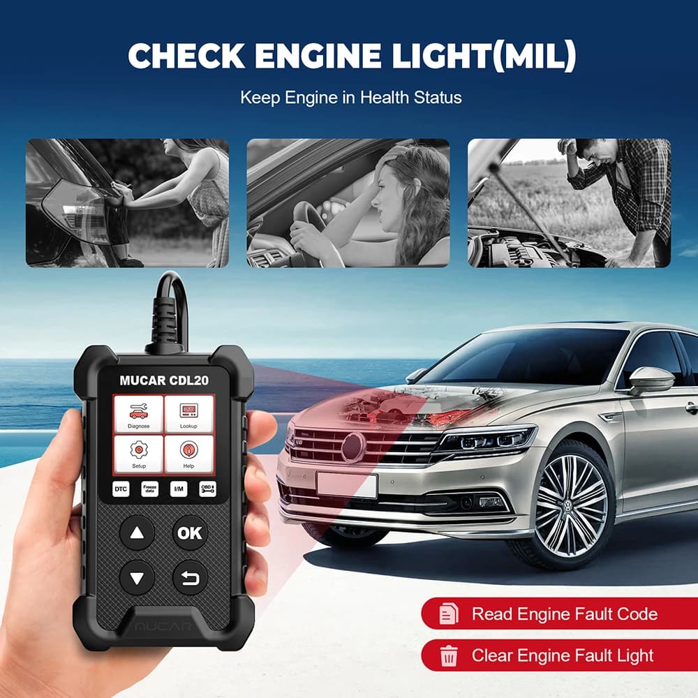 MUCAR-Outils d'analyse de voiture, lecteur de code automobile, EAU automatique, vérification du mote