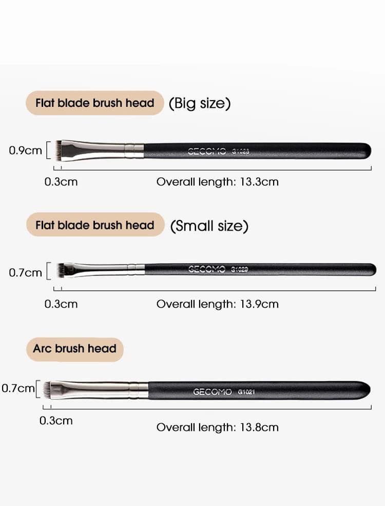 Brosse à Eyeliner, brosse à sourcils, ne mange pas de poudre, lame facile à tirer, brosse à tête pla