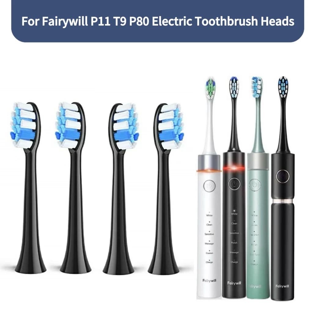 Fairywill P11 T9 P80 Têtes de brosse à dents électrique compatibles avec Fairywill P11 T9 P80 Brosse