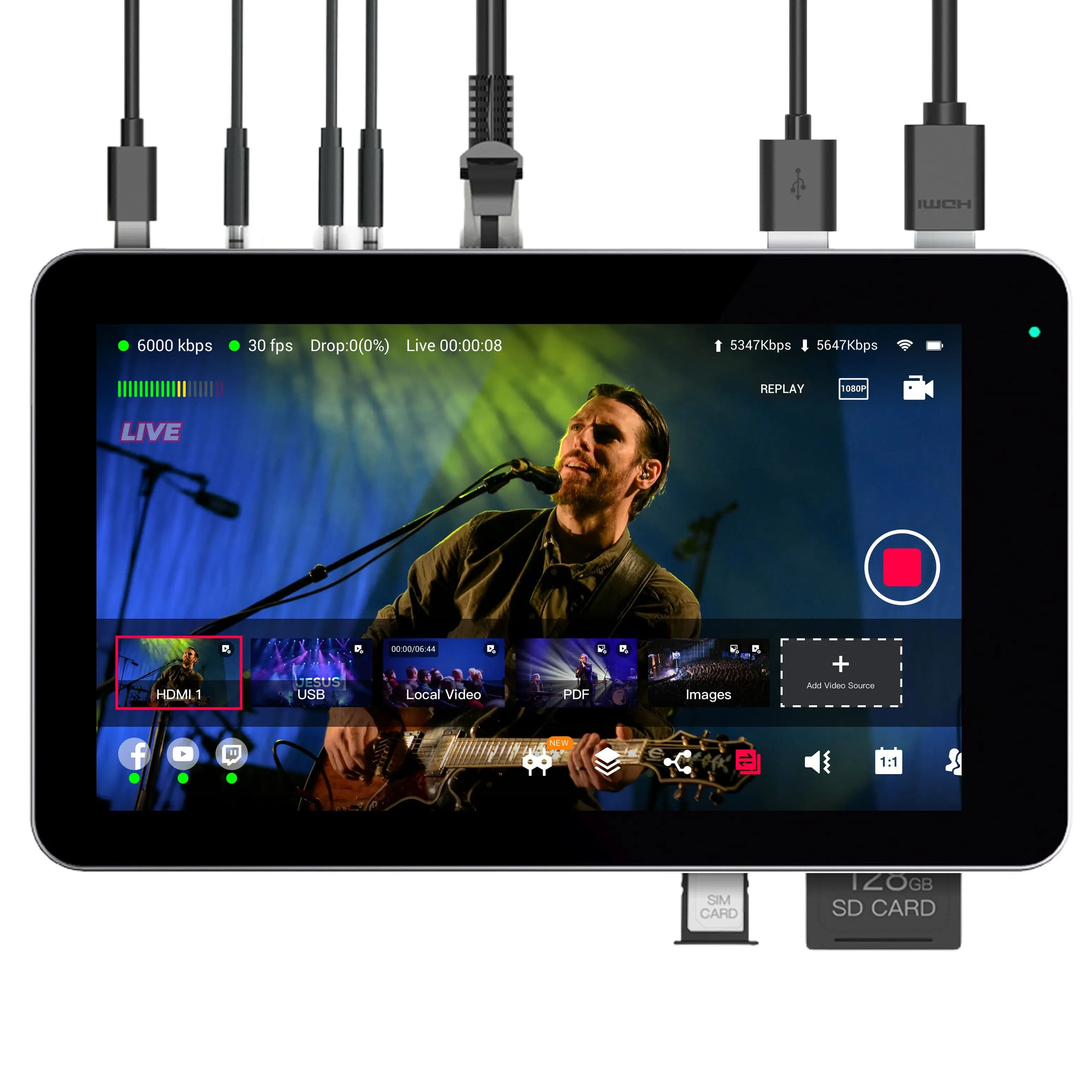 Yolovev-Mini moniteur intelligent tout-en-un, ultra-portable, diffusion en direct, impression et mon