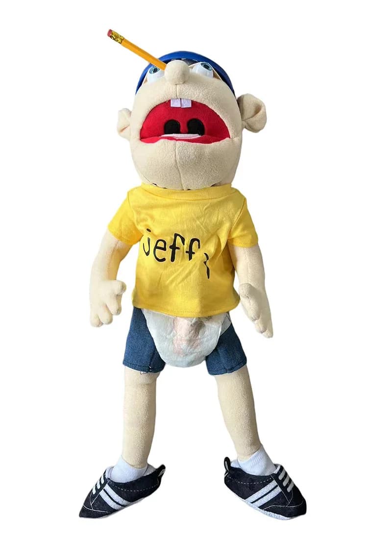 Jeffy-Marionnette à main en peluche pour enfants, beurre doux, Talk Show, accessoires de fête de Noë