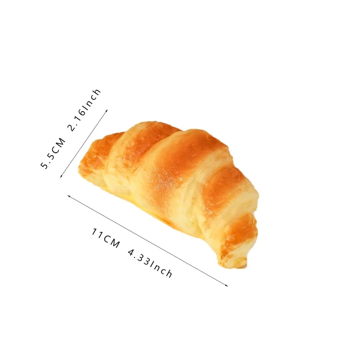 1 pièces simulation pain gâteau rebond lent petit croissant torsion paquet doux parfumé pincement fa