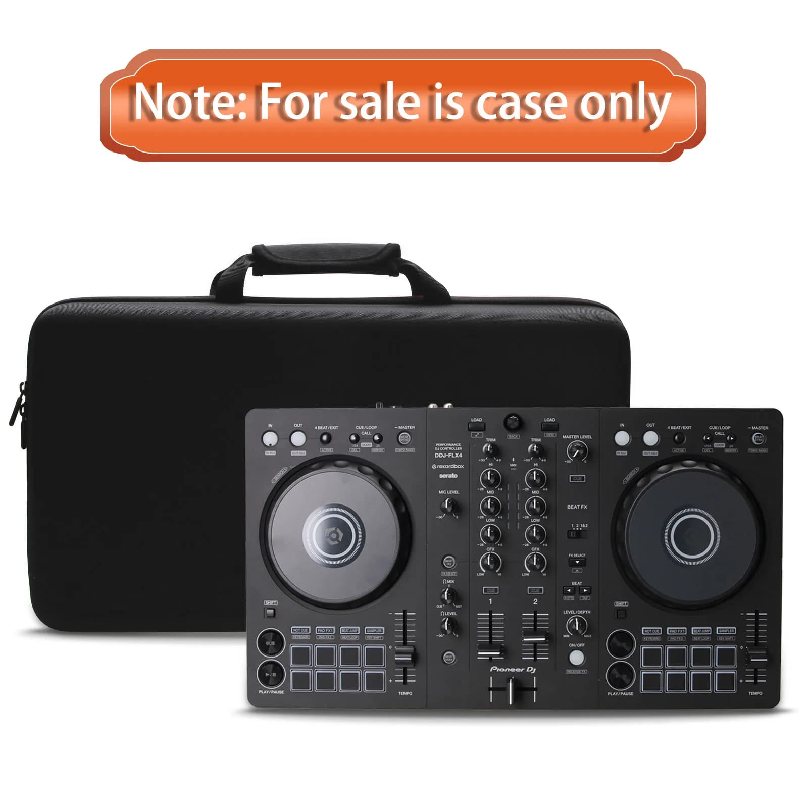 LTGEM étui pour Pioneer DJ DDJ-FLX4 2 platines Rekordbox et Serato DJ contrôleur appareil de musique