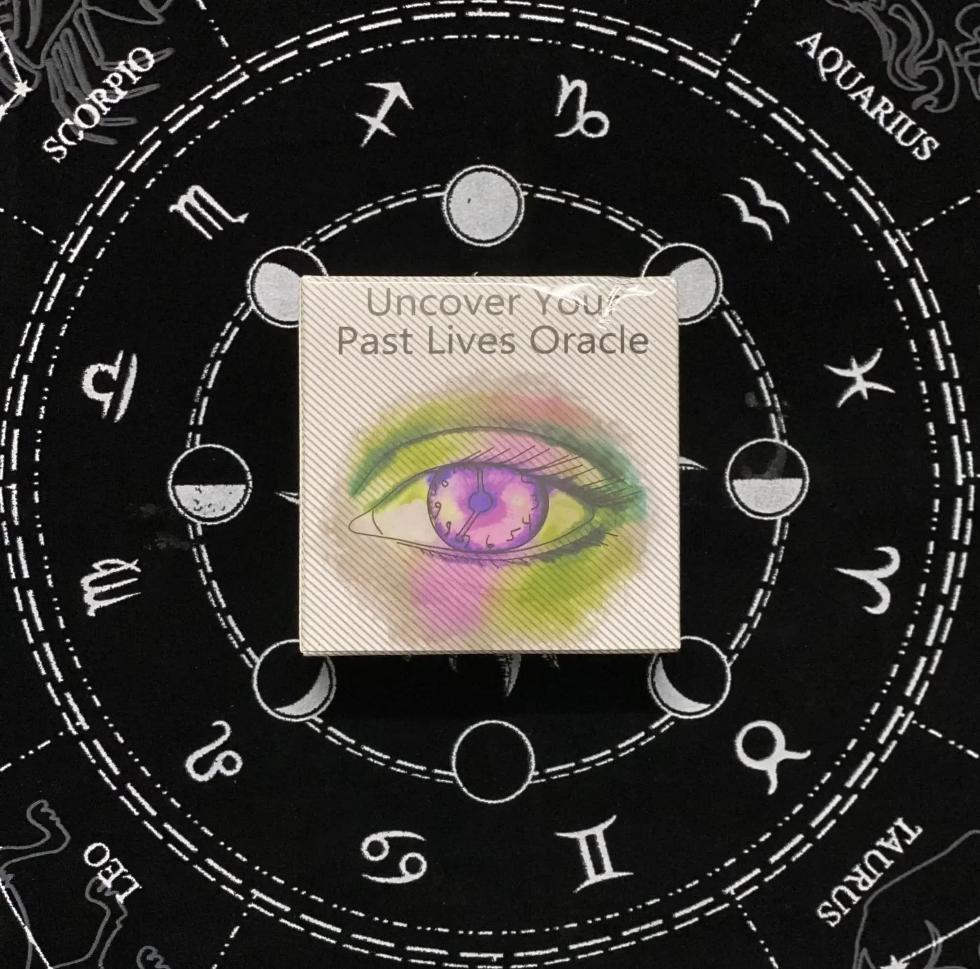 Jeu de tarot oracle Uncover Your Past Life, 87 cartes rondes avec guide PDF