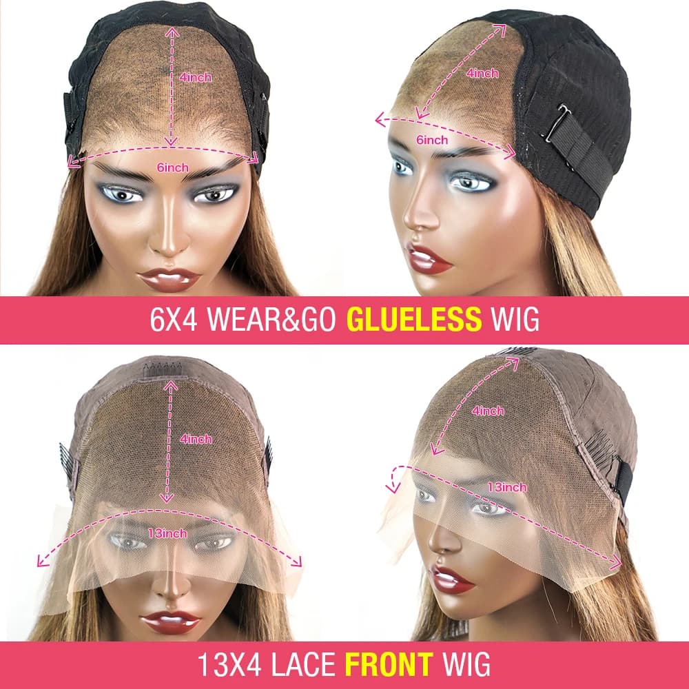 Perruque Lace Front Wig sans colle naturelle, cheveux humains, pre-plucked, coloré, pre-plucked, pre
