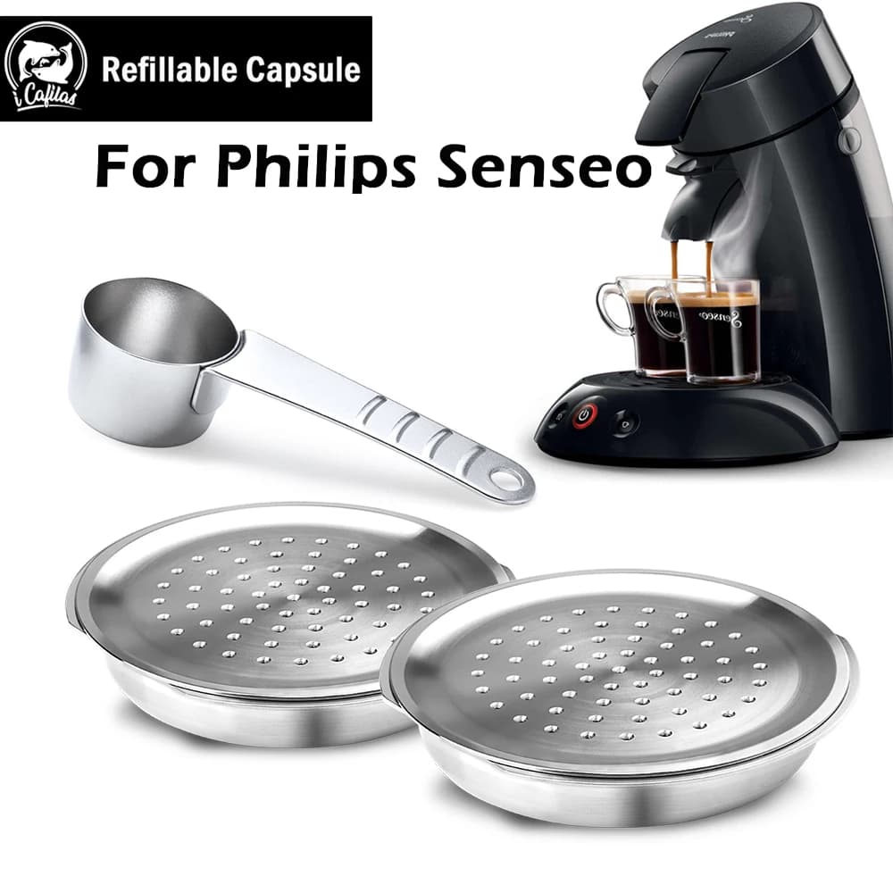 capsules senseo Capsules de café réutilisables en acier inoxydable 304, filtre adapté au système Sen