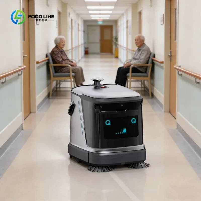 Robot de nettoyage pour supermarchés avec contrôle par application, recharge automatique, lavage et 