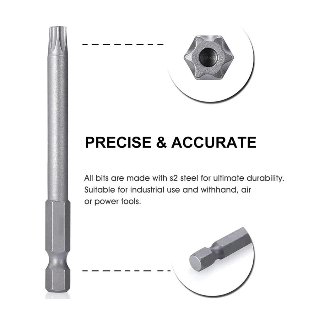 Jeu d'embouts de sécurité Torx 11 pièces, jeu de tournevis de sécurité magnétique en acier S2 tourne