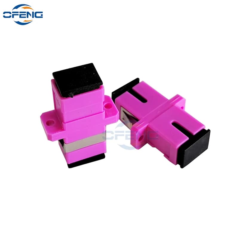 Adaptateur de fibre optique FTTH SC OM4, connecteur monomode, coupleur à bride, adaptateur hybride m