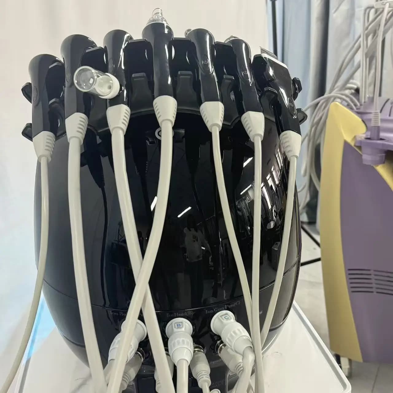 Appareil de Dermabrasion Hydra-Oxygène à Jet d'Eau Glacée Bleu Intelligent, Peeling Aqua à Micro-Bul