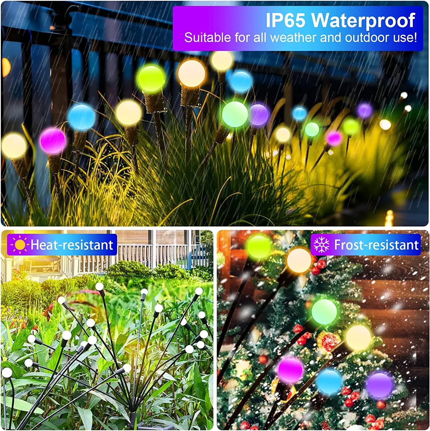 Paquet de 10 lampes de jardin solaires extérieures nouveau Design de feuille amélioré lumières solai