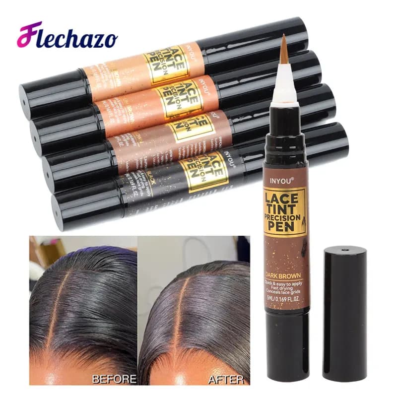 Stylo de teinte de dentelle teinté stylo de séparation de précision noir moyen foncé brun clair 5Ml 